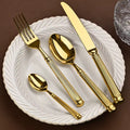Roman Gold Silverware Set – Sculpted Flatware