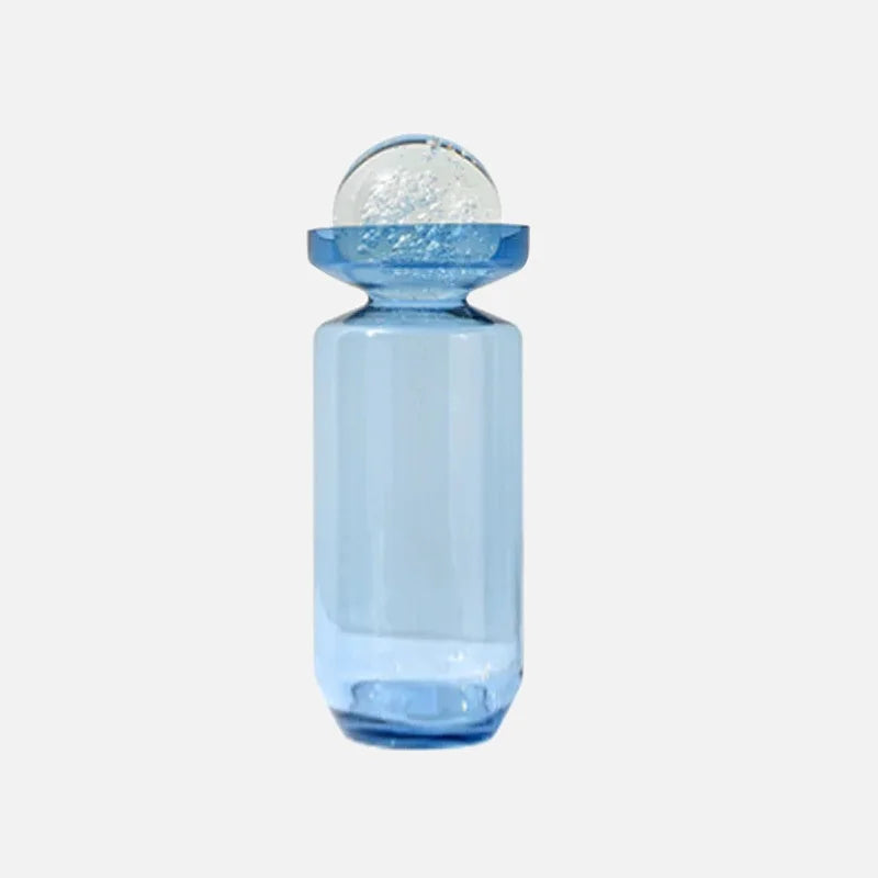 Azure Orbit Glass Vase Large