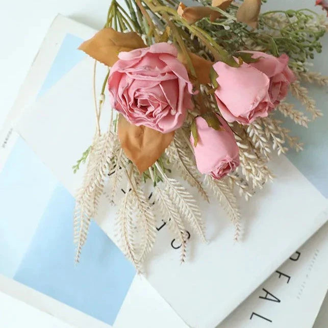 Faux Dried Rose Bundle