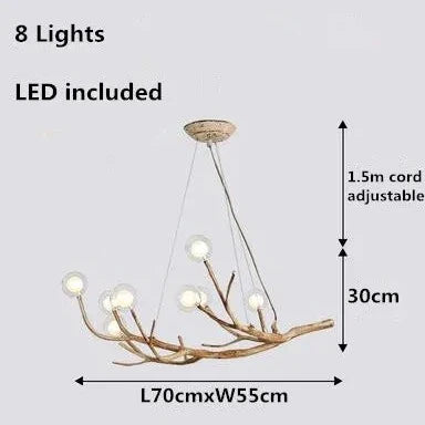 Tree Branch Chandelier 8 Bulbs