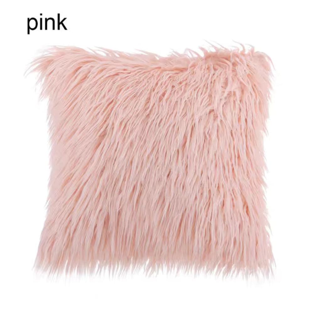 Furry Chic Cushion Cover Pink
