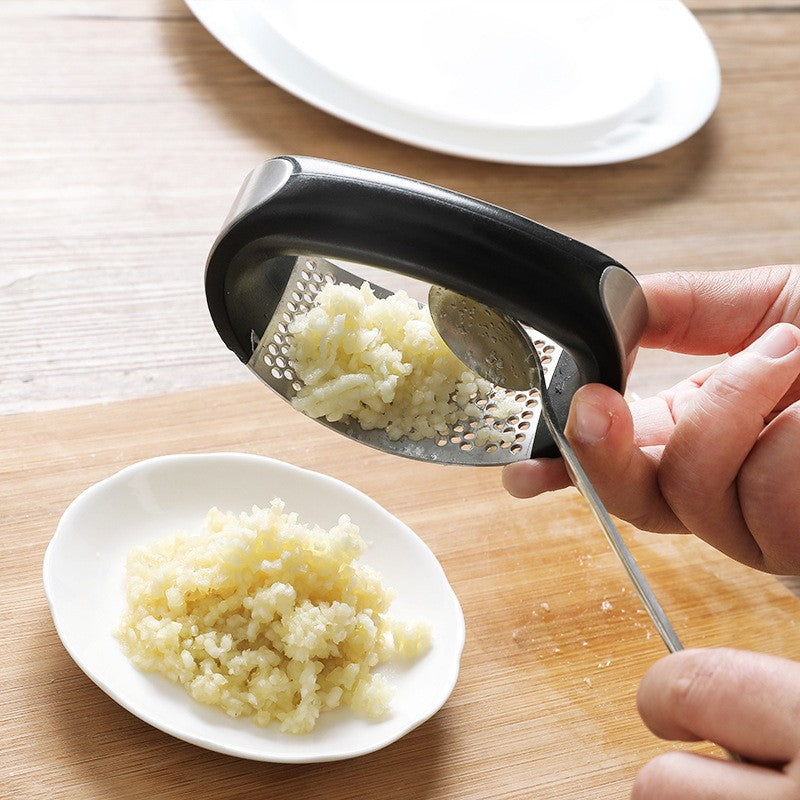 Garlic Press Rocker - Stainless Steel Garlic Crusher Tool