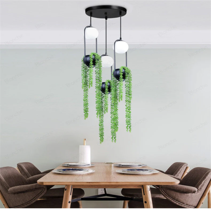 Hanging Garden Planter Globe Pendant Light