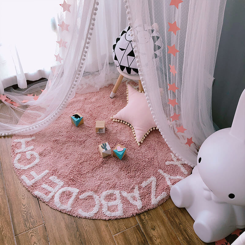 Crib Mosquito Net — Hanging Mesh Canopy with Pom-Pom Trim