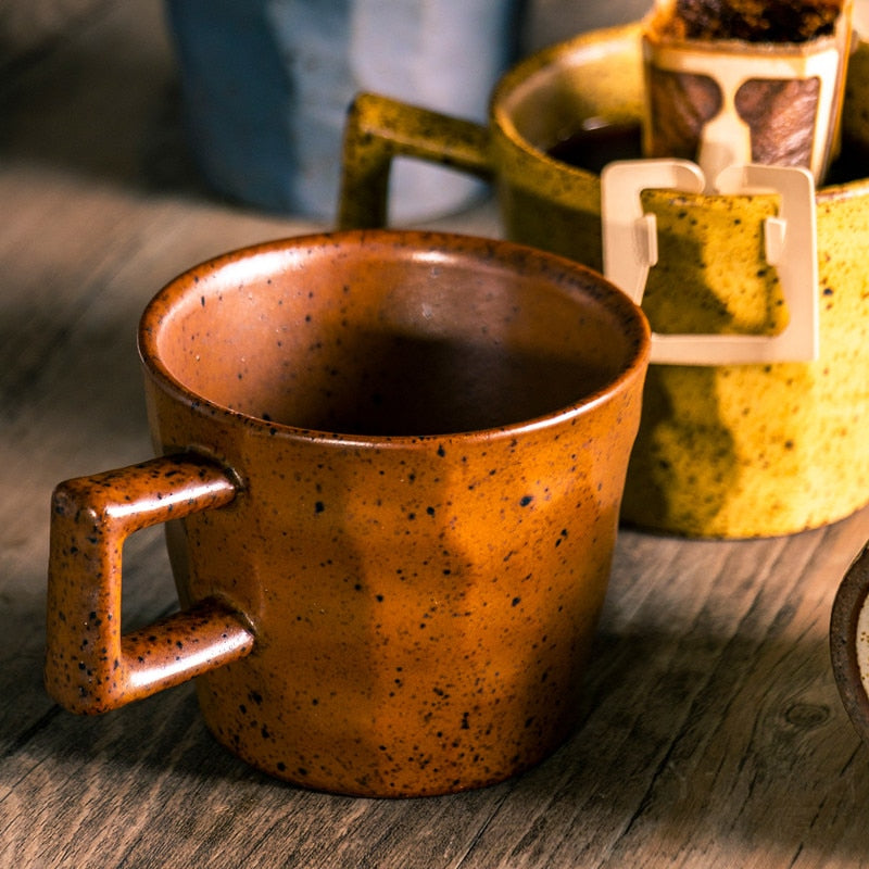 Hans Square Handle Ceramic Porcelain Mug