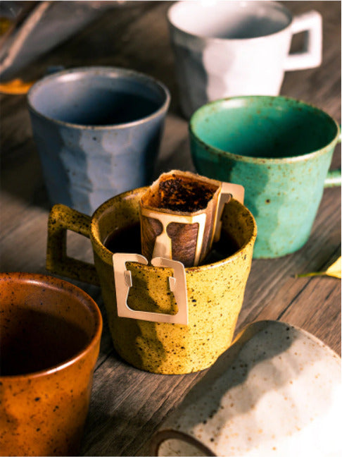 Hans Square Handle Ceramic Porcelain Mug