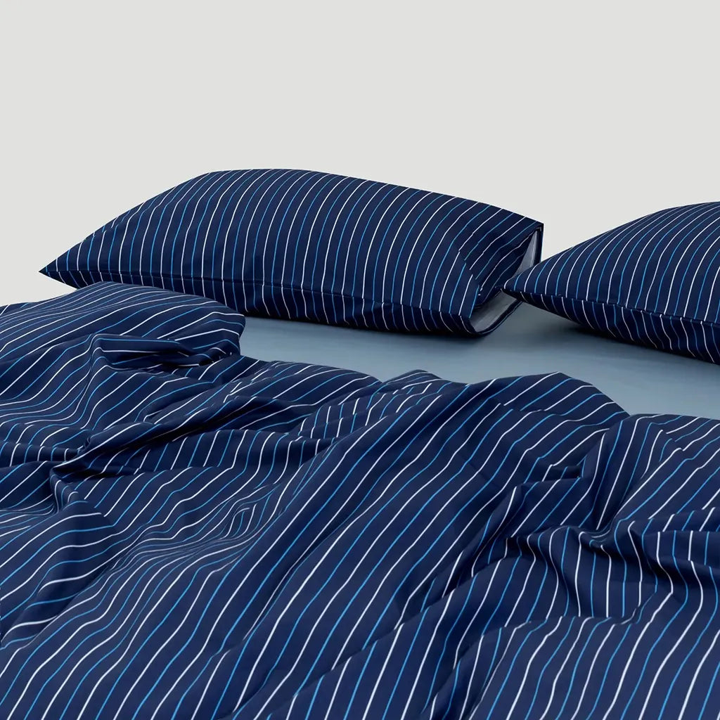 Harbor Stripe Duvet Cover Midnight