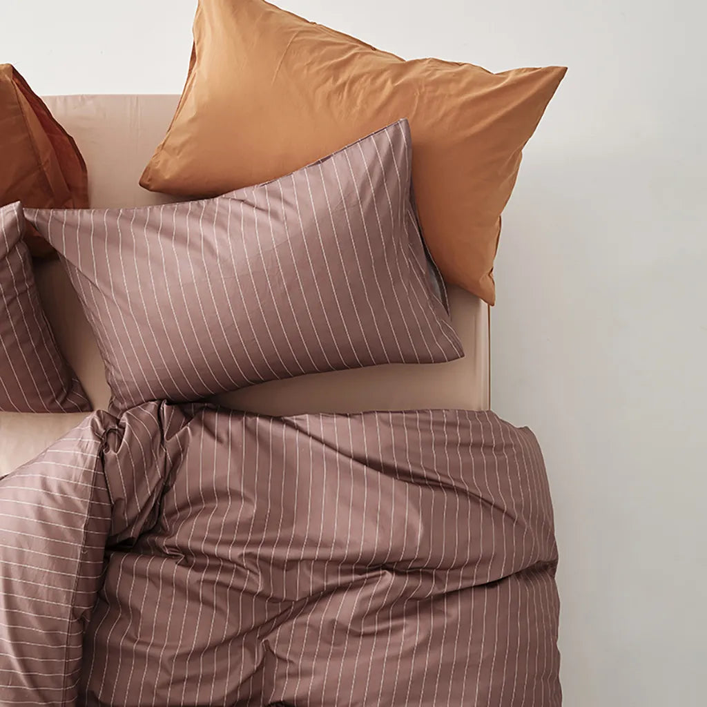 Harbor Stripe Duvet Cover Brown