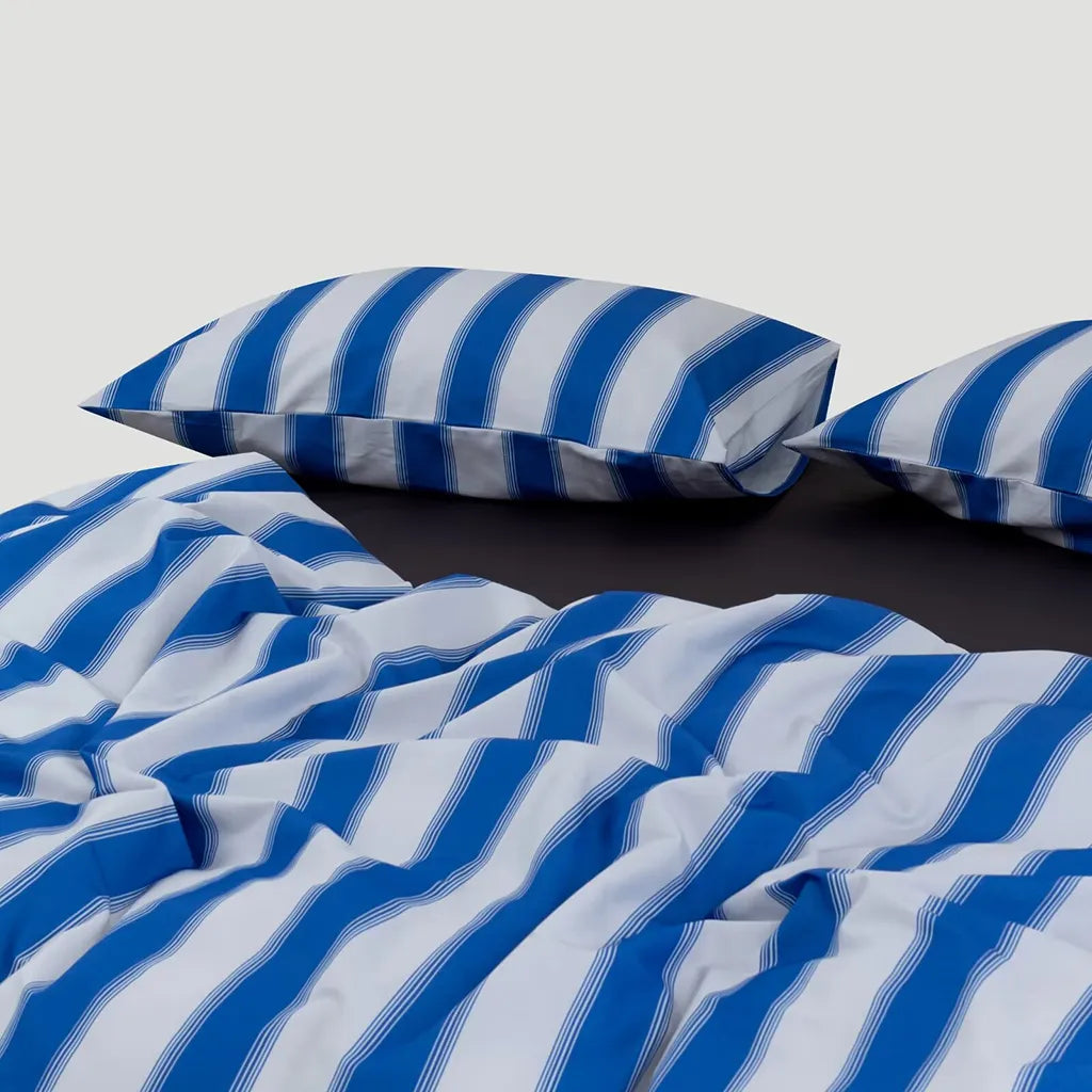 Harbor Stripe Duvet Cover Azure