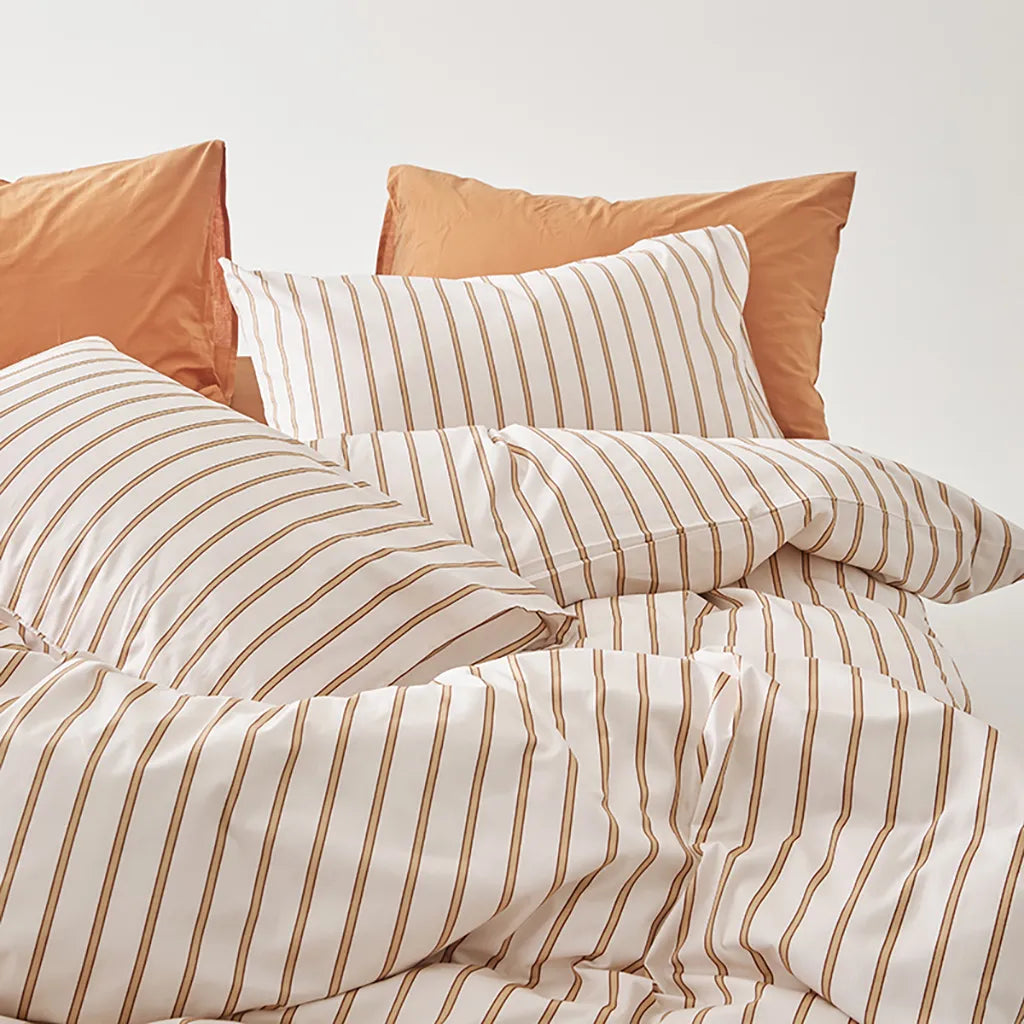 Harbor Stripe Duvet Cover Sand