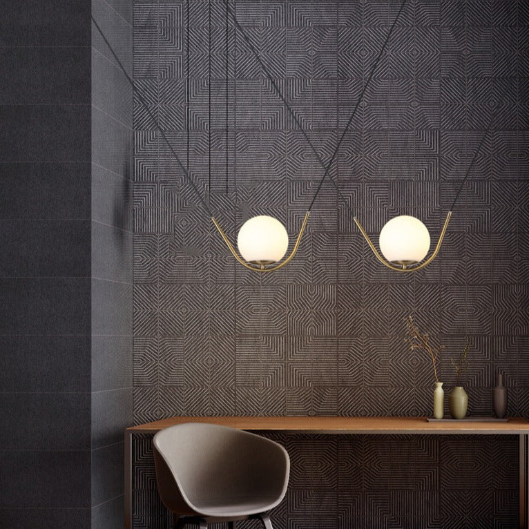 Harmony Glass & Brass Pendant Light & Chandelier