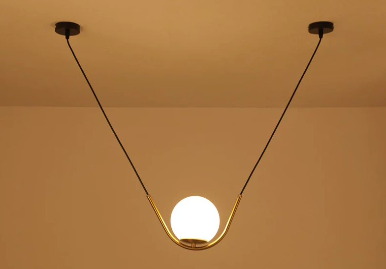 Harmony Glass & Brass Pendant Light & Chandelier