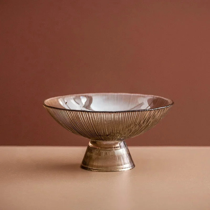 Solar Flare Glass Bowls Dark Brown Small