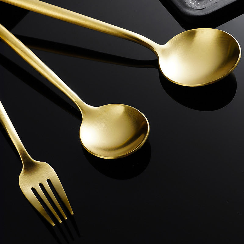 Matte Gold Silverware Set - 18/10 Stainless Steel Flatware