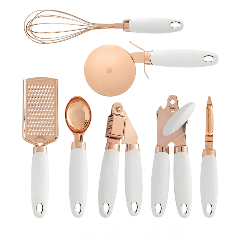 7-Piece Stainless Steel Kitchen Utensil Set White