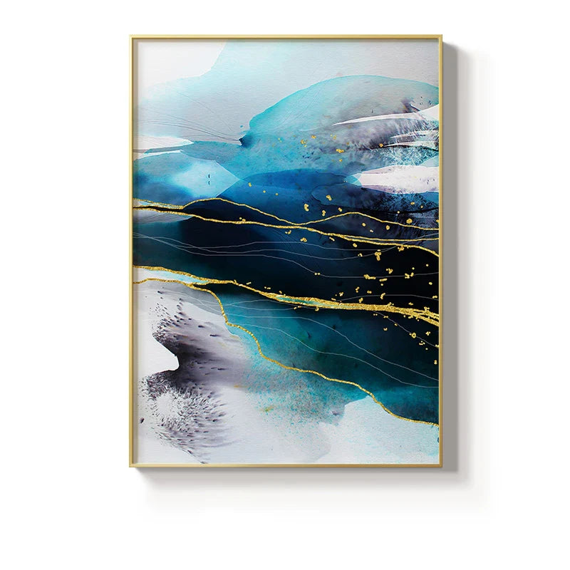 Blue Agate Water Canvas 3