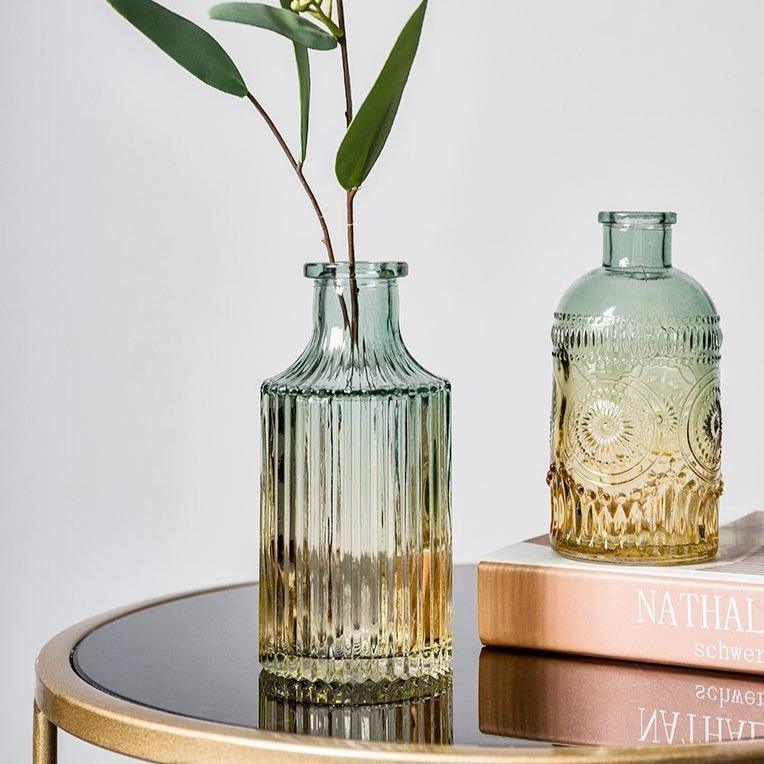 Gradient Glass Bottle Vases
