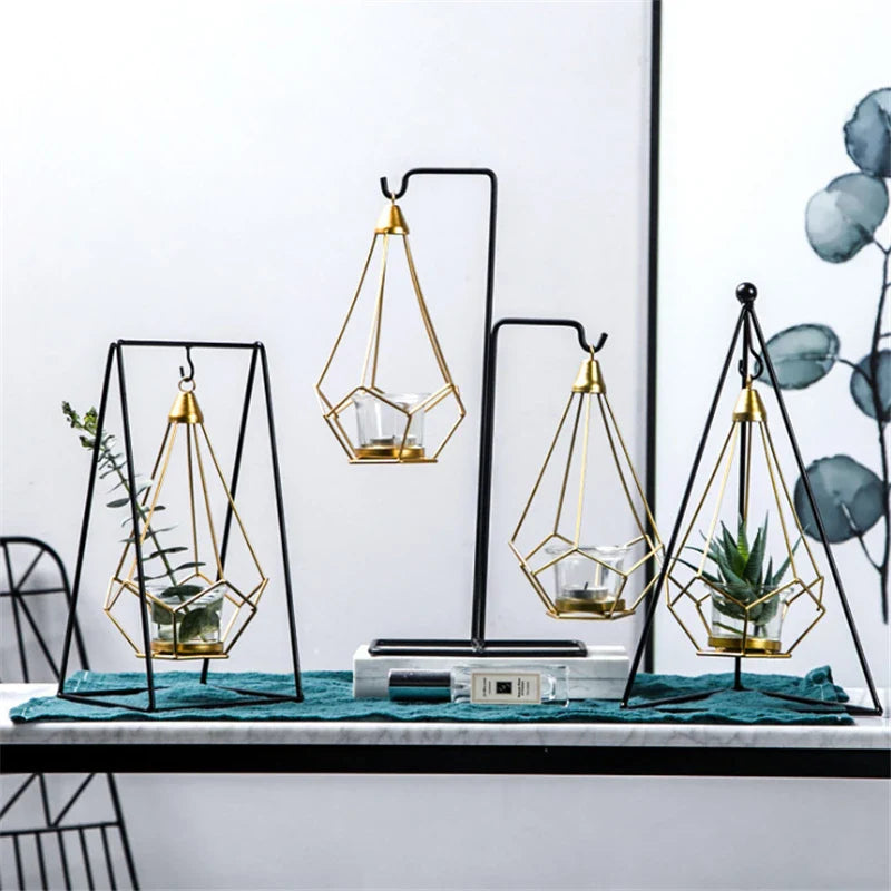 Hanging Diamond Candle Holder