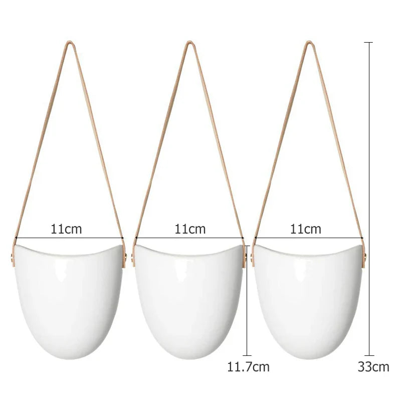 Ceramic Hanging Planter 3-Piece Set