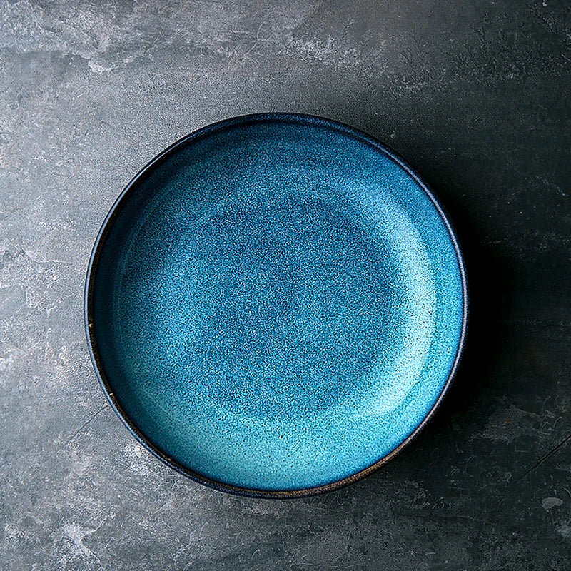 Kiln Blue Ceramic Drift Bowl