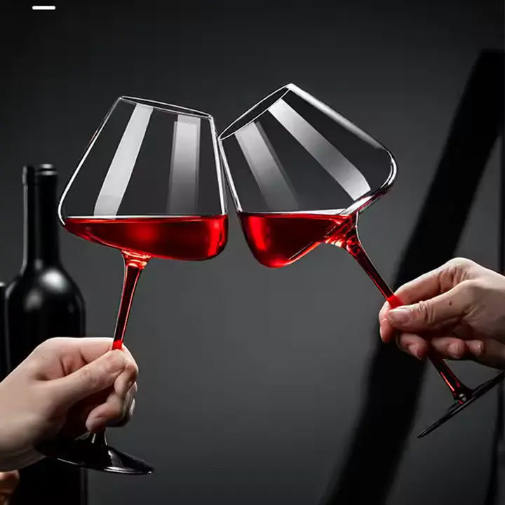 Ruby Stem Burgundy Wine Glass