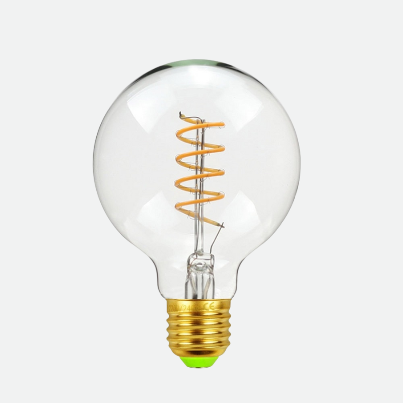 Heart Edison LED Decorative Light Bulb G80 Clear