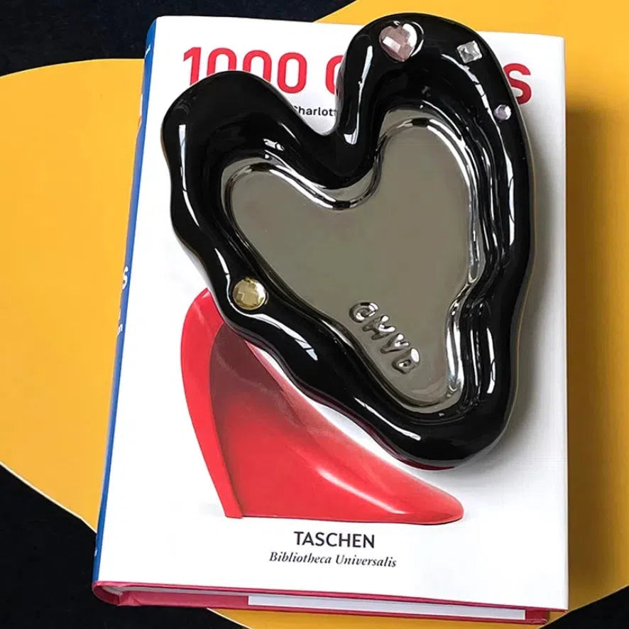 Heart of Chrome Mirror Tray Black