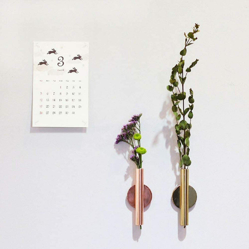 Sleek Metal Tube Vase