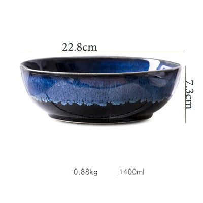 Kobe Blue Ceramic Bowl L