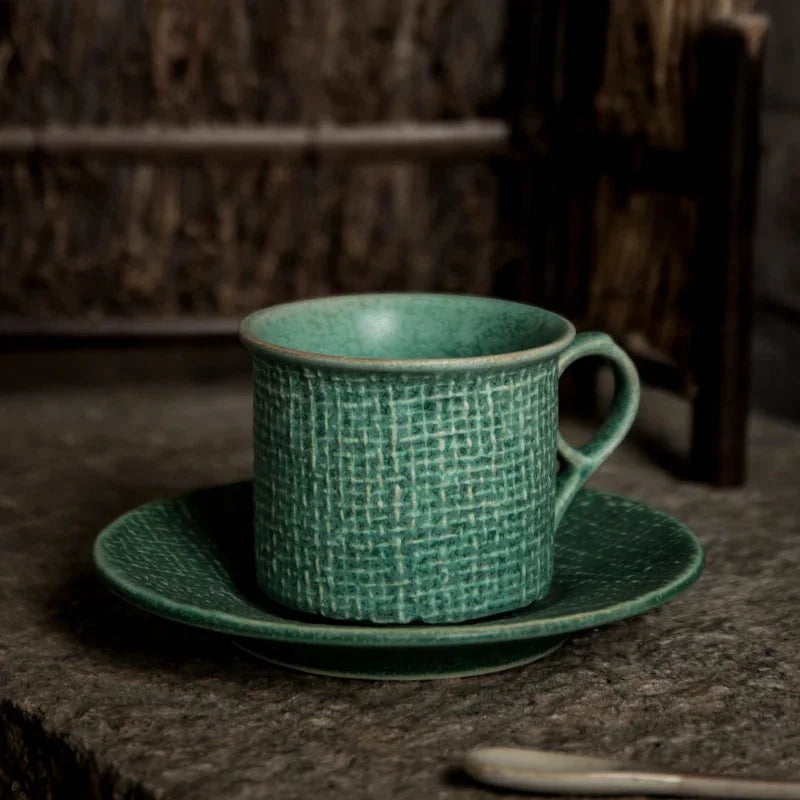 Heirloom Ceramic Coffee Cup Set Fern