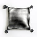 Herringbone Knit Pillow Covers with Tassel Detail