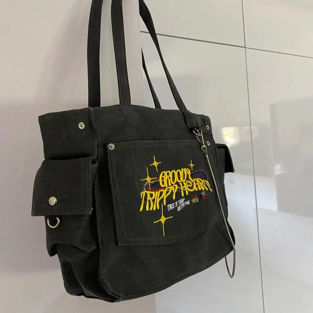 Letters Gray Bag