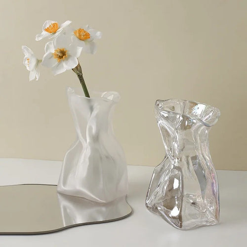 Abstract Pearl Glass Vase