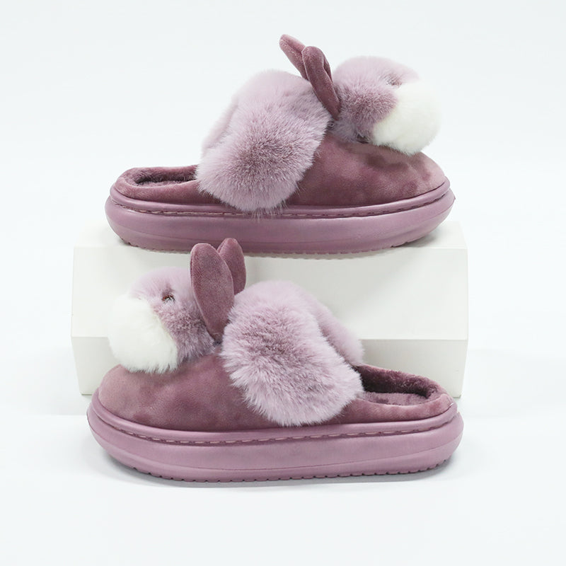 Bunny Face Plush Slippers
