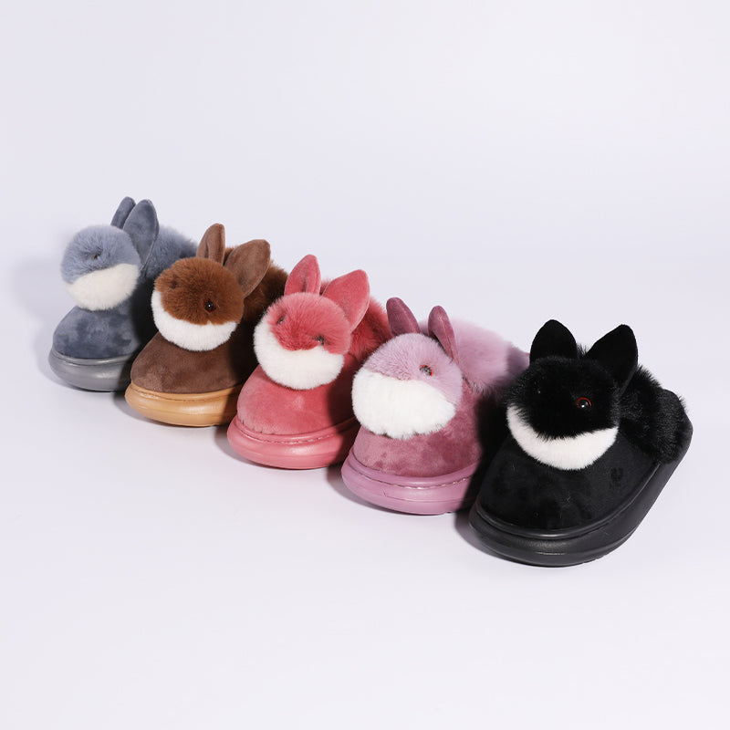 Bunny Face Plush Slippers