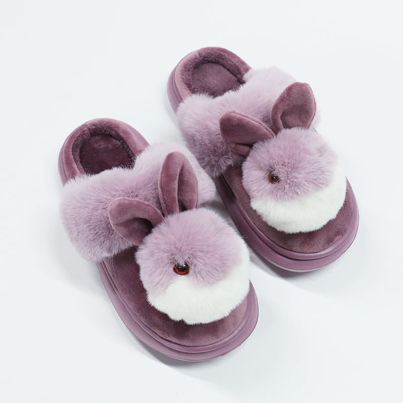Bunny Face Plush Slippers