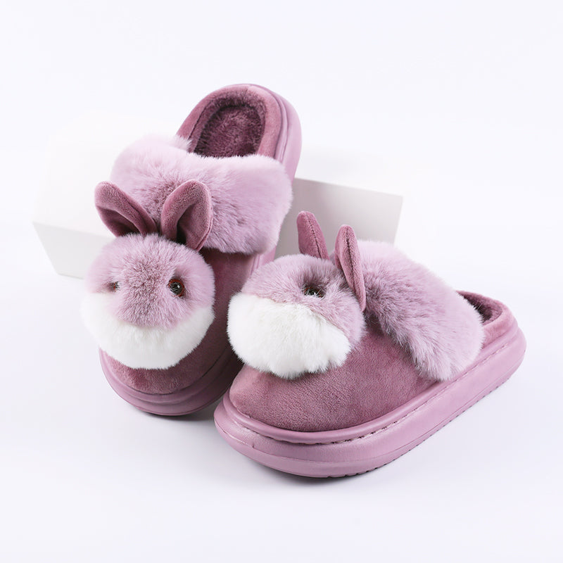 Bunny Face Plush Slippers