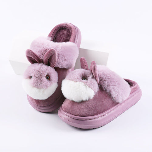 Bunny Face Plush Slippers