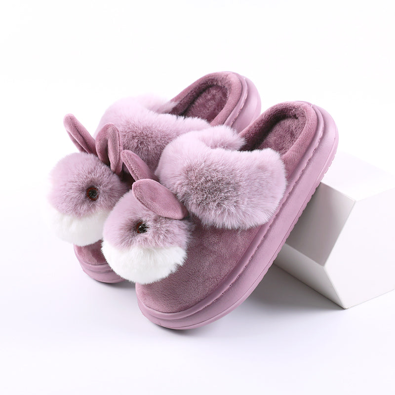 Bunny Face Plush Slippers