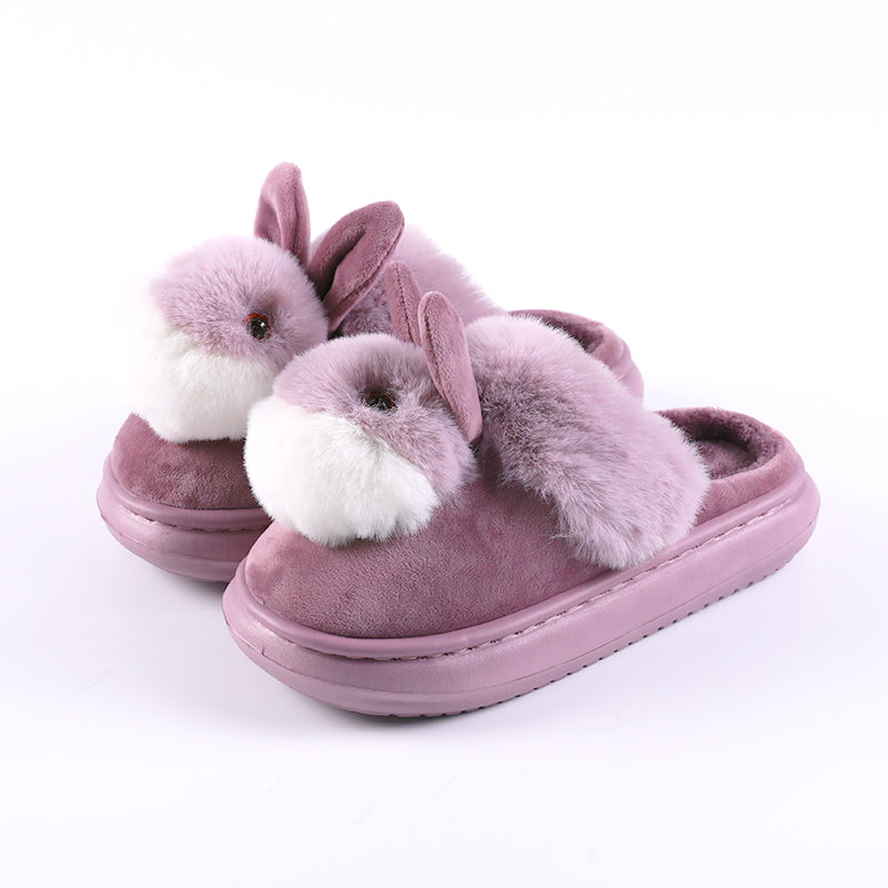 Bunny Face Plush Slippers