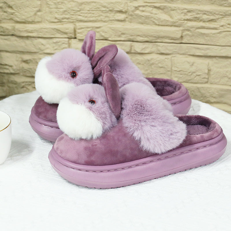 Bunny Face Plush Slippers