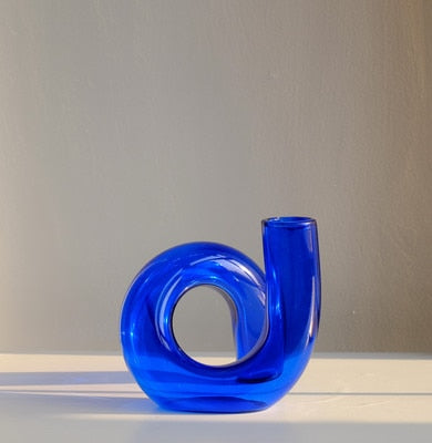 In the Loop Hydroponic Vase & Candle Holder - Archive Blue