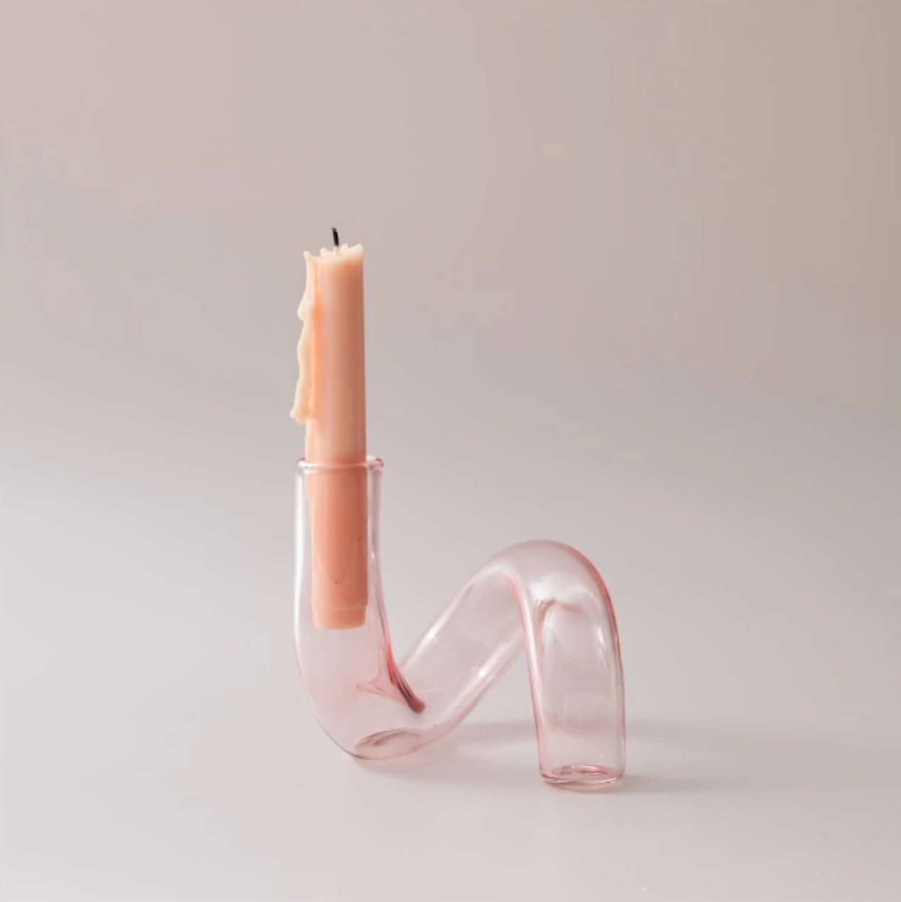 In the Loop Hydroponic Vase & Candle Holder - Archive Pink
