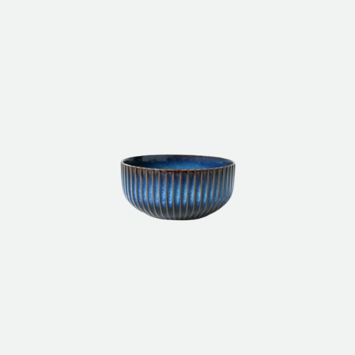 Indigo Stripe Ceramic Porcelain Bowls Rice Bowl