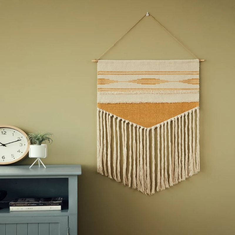 Indio Boho Hanging Tapestry Tan