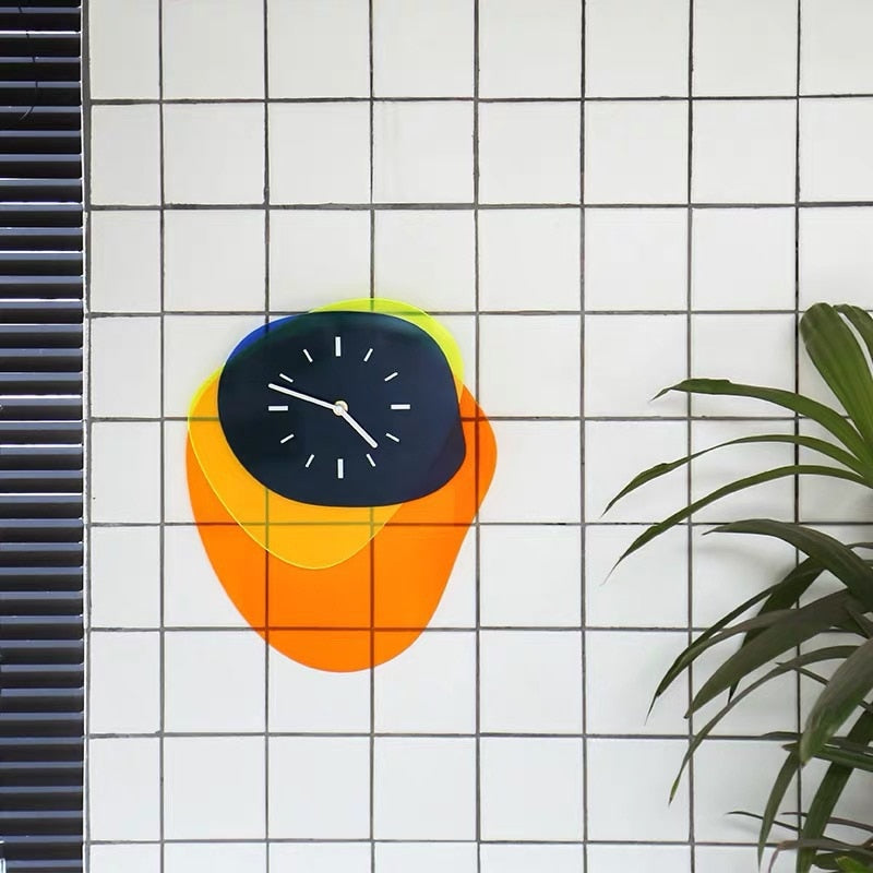 Inked Colored Acrylic Wall Clock