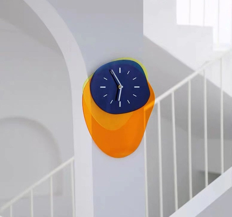 Inked Colored Acrylic Wall Clock