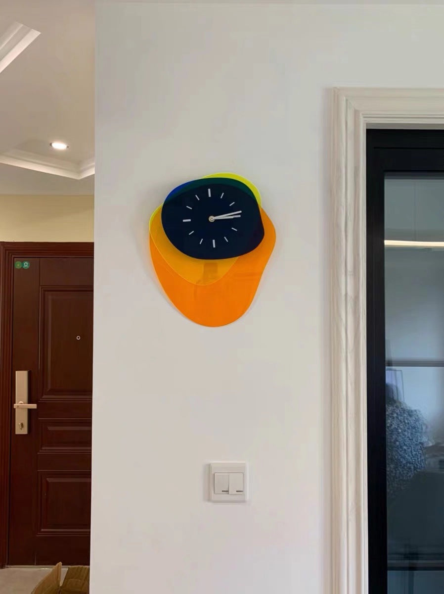 Inked Colored Acrylic Wall Clock