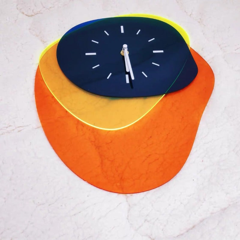 Inked Colored Acrylic Wall Clock