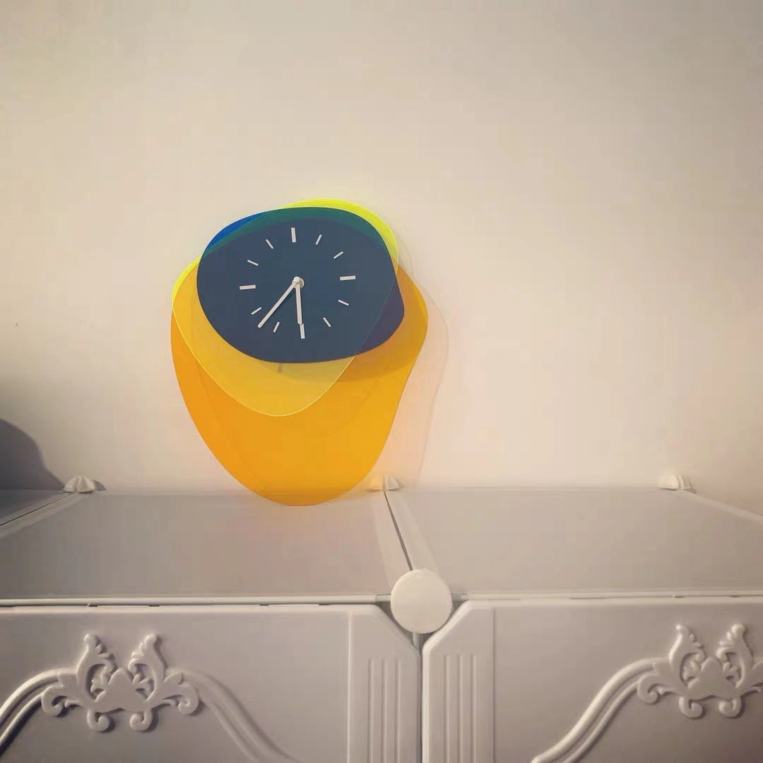 Inked Colored Acrylic Wall Clock